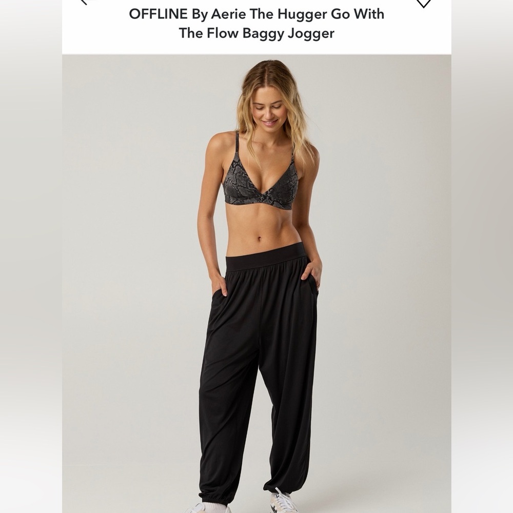 The Hugger Go with the Flow Black Jogger Pants